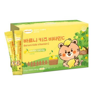 건강한약속 바른 바르니 키즈 비타민C 어린이 영국산 분말 1.5g x 100포, 1박스