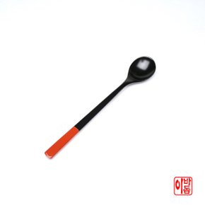 국내산 나무 천연 옻칠 칼라 롱 티스푼 정제칠  주황 1p