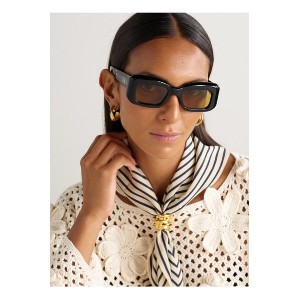 비토 스퀘어 프레임 아세테이트 선글라스 블랙 46376663162866343