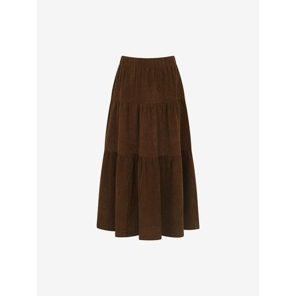 코듀로이 캉캉 밴딩 롱 스커트 (TLSAY2344)