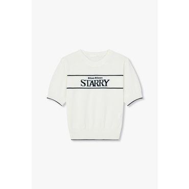GCUT [지컷25S/S]레터링 하프 슬리브 니트(7255150103)