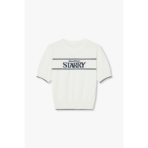 GCUT [지컷25S/S]레터링 하프 슬리브 니트(7255150103)