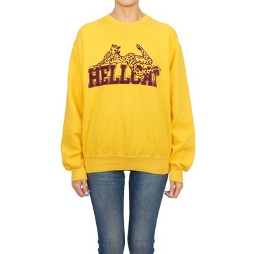 와일드동키 와일드동키 여성 기모 맨투맨 FG HELLCAT SUNFLOWER YELLOW W