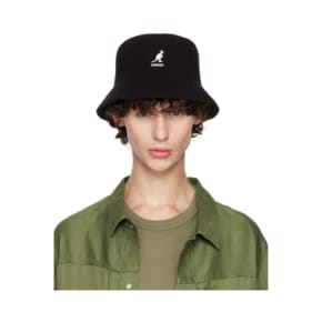 24 FW 마스터마인드 월드 블랙 리버서블 Kangol 플립 잇 버킷햇 242968M140002