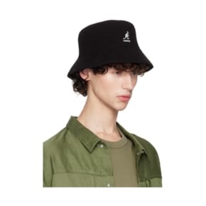 24 FW 마스터마인드 월드 블랙 리버서블 Kangol 플립 잇 버킷햇 242968M140002