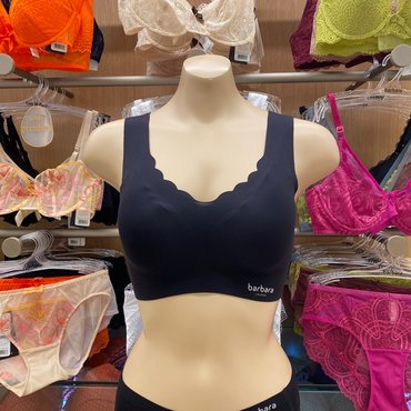 barbara 블랙 퓨징 무봉제 심리스 브라 (ABR6020BK)