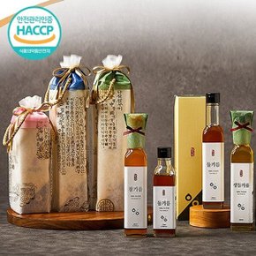 [웰굿]국산 저온압착 들기름 단품 선물세트 1호(170ml)(+한지포장,손...