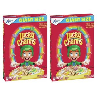 제너럴밀스 [해외직구]럭키 참스 유니콘 마시멜로우 시리얼 739g 2팩/ Lucky Charms Cereal Unicorn Marshmallow 26.1oz