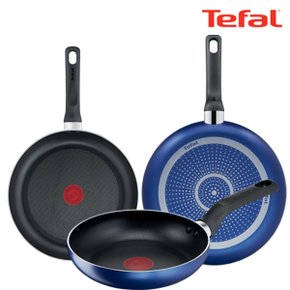 [BIZ][TeFal] 테팔 팬&냄비 PTFE 미드나잇 블루 3종세트 (프라이팬 24cm + 26cm + 28cm)