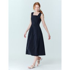 Sleeveless back ribbon dress_Black