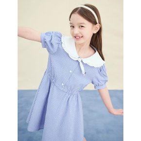 시어서커 깅엄체크 원피스  블루 (BI5471G06P)