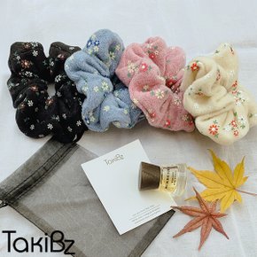 코튼캔디 플라워 곱창 헤어끈