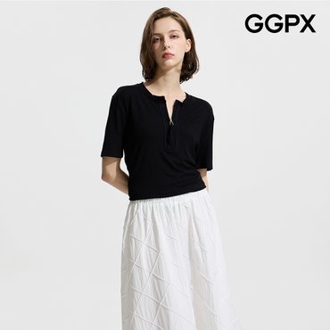 GGPX 지퍼넥 반팔 티셔츠 (GP4TS044F)