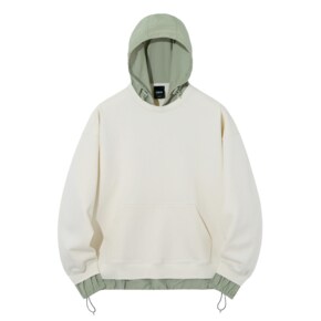 (유니)UTILITY LAYERED DETAIL HOODIE (IVORY) [LSRSCTH106M]