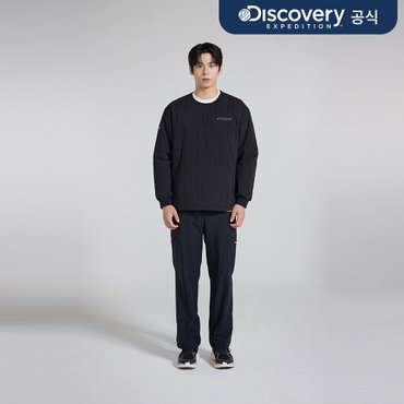 디스커버리 남성 루즈핏 기모안감 팬츠 (BLACK)