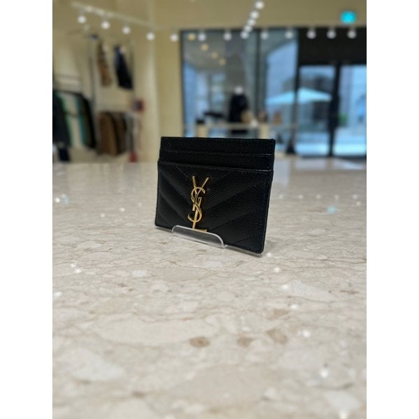 [부산점] 여성  카산드라 마틀라쎄 그레인 블랙 카드지갑 423291-BOW01-1000