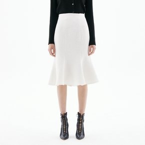 Harper Tweed Flare Skirt_Ivory