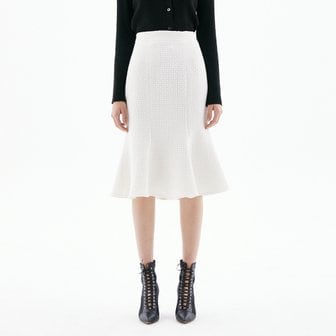 주드맥콜 Harper Tweed Flare Skirt_Ivory