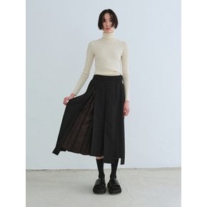 Unbalanced Pleats Skirt_RQKAA23520BKX