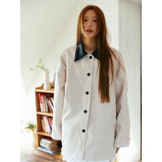 Eco Leather Half Jacket (Ivory)