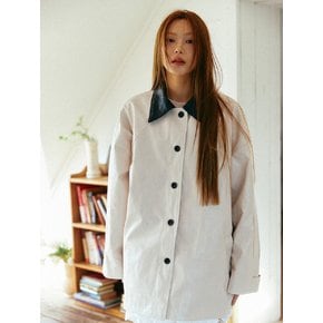 Eco Leather Half Jacket (Ivory)