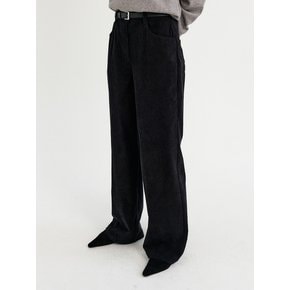 모아 코듀로이 스트레이트 팬츠_블랙 / MOA CORDUROY STRAIGHT PANTS_BLACK