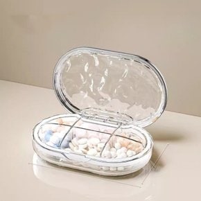 휴대용 방수 약통 6칸 투명 알약케이스 4칸 알약 보관 함 약통케이스 방수