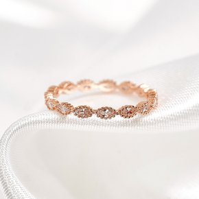Silver925 오벌 큐 라인 반지