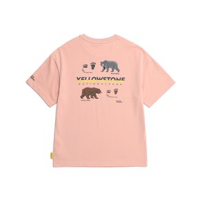 내셔널지오그래픽 키즈 K232UTS940 동물와펜 백그래픽 H/TEE PEACH BEIGE