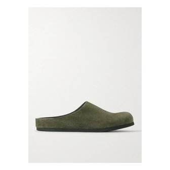 커먼프로젝트 로고 디보싱 스웨이드 클로그 그린 1647597350464020