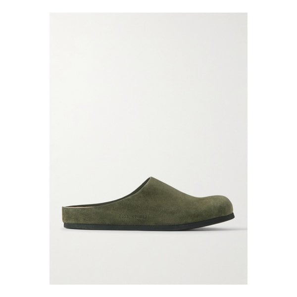 로고 디보싱 스웨이드 클로그 그린 1647597350464020