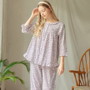 화이트베리 여성 7부 순면 잠옷 파자마 세트