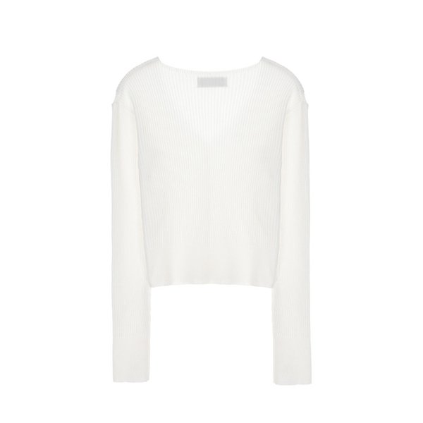 BUTTON-UP RIBBED KNIT CARDIGAN_IVORY