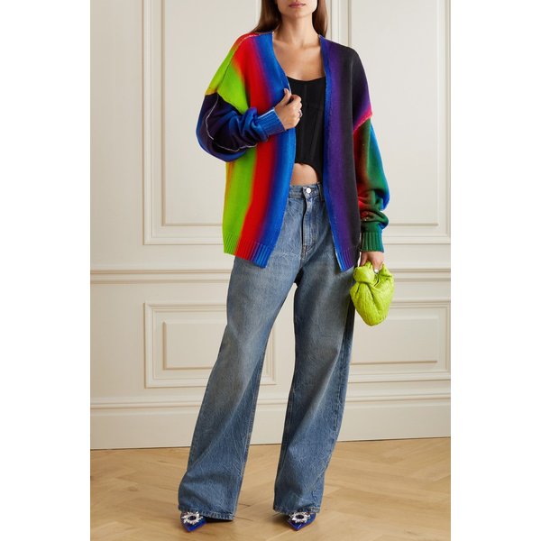 에이지알 Striped Cotton Cardigan 핑크 45666037504788452