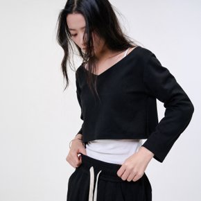 Flow V-Neck Top BK