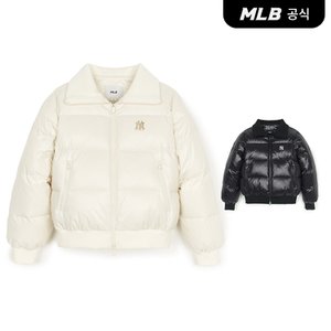 MLB [코리아공식] [MLB] 여성 베이직 유광 립 크롭패딩 (2 COLOR)