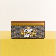 [PEANUTS X HAZZYS] 시그니처 브라운 스누피 카드슬롯 HIHO4F301W2_s