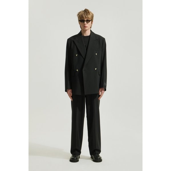 [여주점] [이로] 남성 Eminence 와이드 라펠 더블 자켓 IQJAS25752BKX