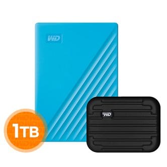 웨스턴디지털 NEW My Passport 1TB 블루 색상 파우치 증정