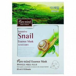 퓨어마인드 에센스 마스크팩 25ml 10입-달팽이