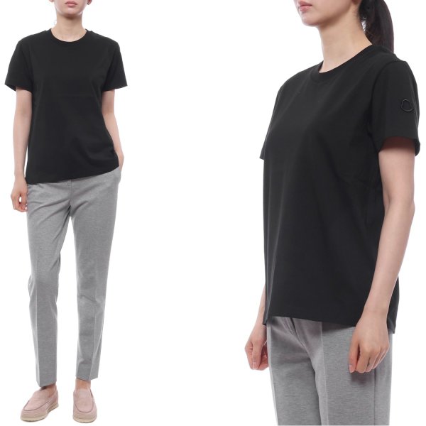 [부산점] 26SS 여성 로고 자수 반팔티셔츠 (8C00029 89AUO 999 26S)