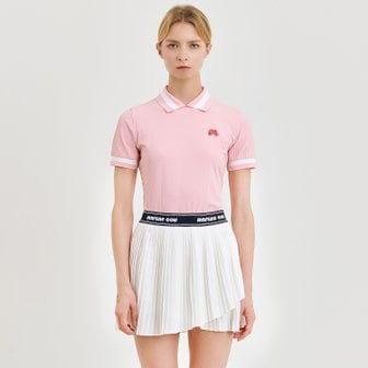 MARTINE GOLF [정상가 198000원]여성 배색와펜 폴로셔츠 핑크 (QW0DKS20773)