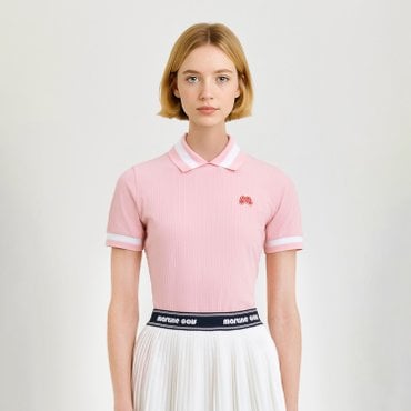 MARTINE GOLF [정상가 198000원]여성 배색와펜 폴로셔츠 핑크 (QW0DKS20773)
