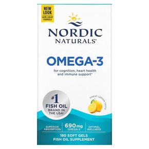 [해외직구] Nordic Naturals 노르딕내추럴 오메가3 345mg 레몬맛 180소프트겔