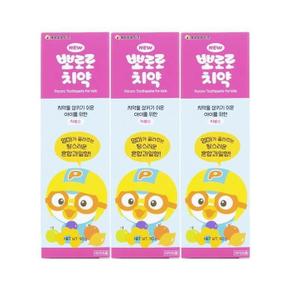 룽스_61뽀로로 치약 혼합 유아 과일향 90g 3개입