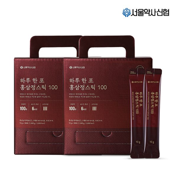 하루 한 포 홍삼정 스틱 100포 2세트(선물세트)