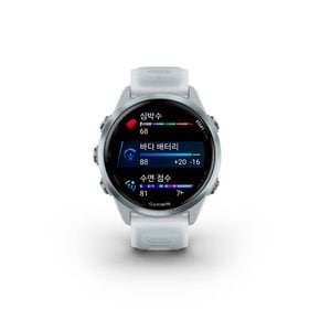 포러너 570 42mm 화이트 러닝 GPS 스마트워치