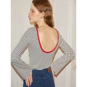 Back Point Stripe T_ 2 Colors