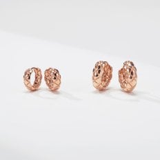 14K 신 엠보 링 귀걸이(소타입)
