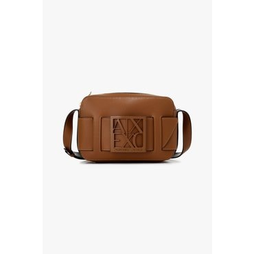 ARMANI EXCHANGE 여성 스퀘어 로고 벨트 크로스바디백(A424370512)브라운